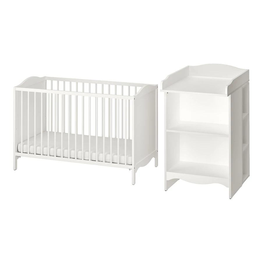 Комплект детской мебели из 2 предметов - IKEA SMÅGÖRA/SMAGORA, 120x60см, белый, СМОГЁРА ИКЕА (изображение №1)