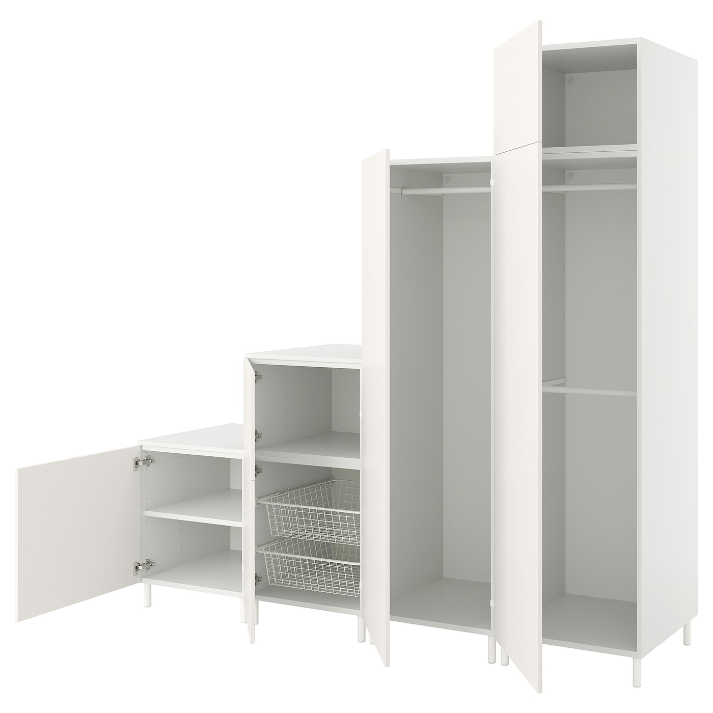 Платяной шкаф - PLATSA/FONNES/IKEA/ ПЛАТСА/ФОННЕС ИКЕА,300x57x241 см, белый