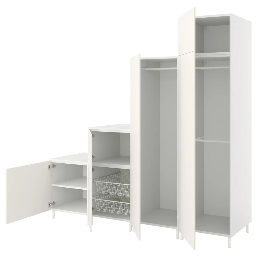 Платяной шкаф - PLATSA/FONNES/IKEA/ ПЛАТСА/ФОННЕС ИКЕА,300x57x241 см, белый (изображение №1)