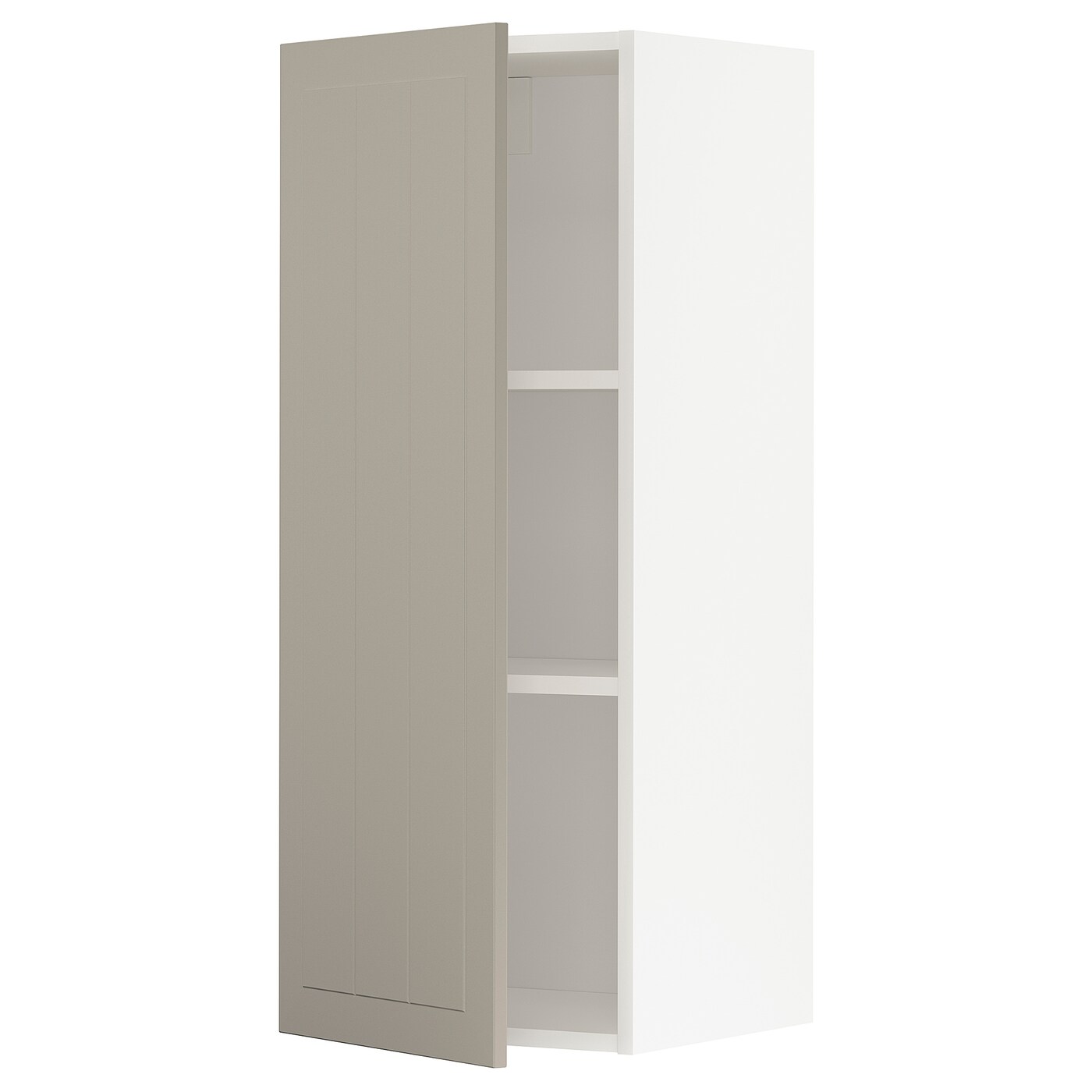 Навесной шкаф с полкой - METOD IKEA/ МЕТОД ИКЕА, 100х40 см, белый/светло-коричневый