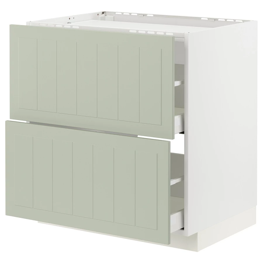 Напольный шкаф - IKEA METOD MAXIMERA, 88x62x80см, белый/светло-зеленый, МЕТОД МАКСИМЕРА ИКЕА (изображение №1)