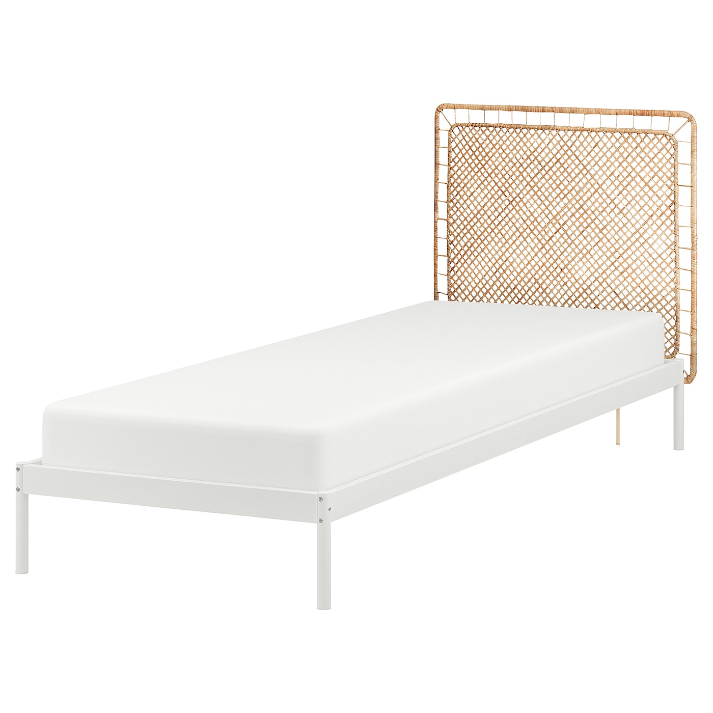 Каркас кровати с 1 изголовьем - IKEA VEVELSTAD, 200х90 см, белый, ВЕВЕЛСТАД ИКЕА