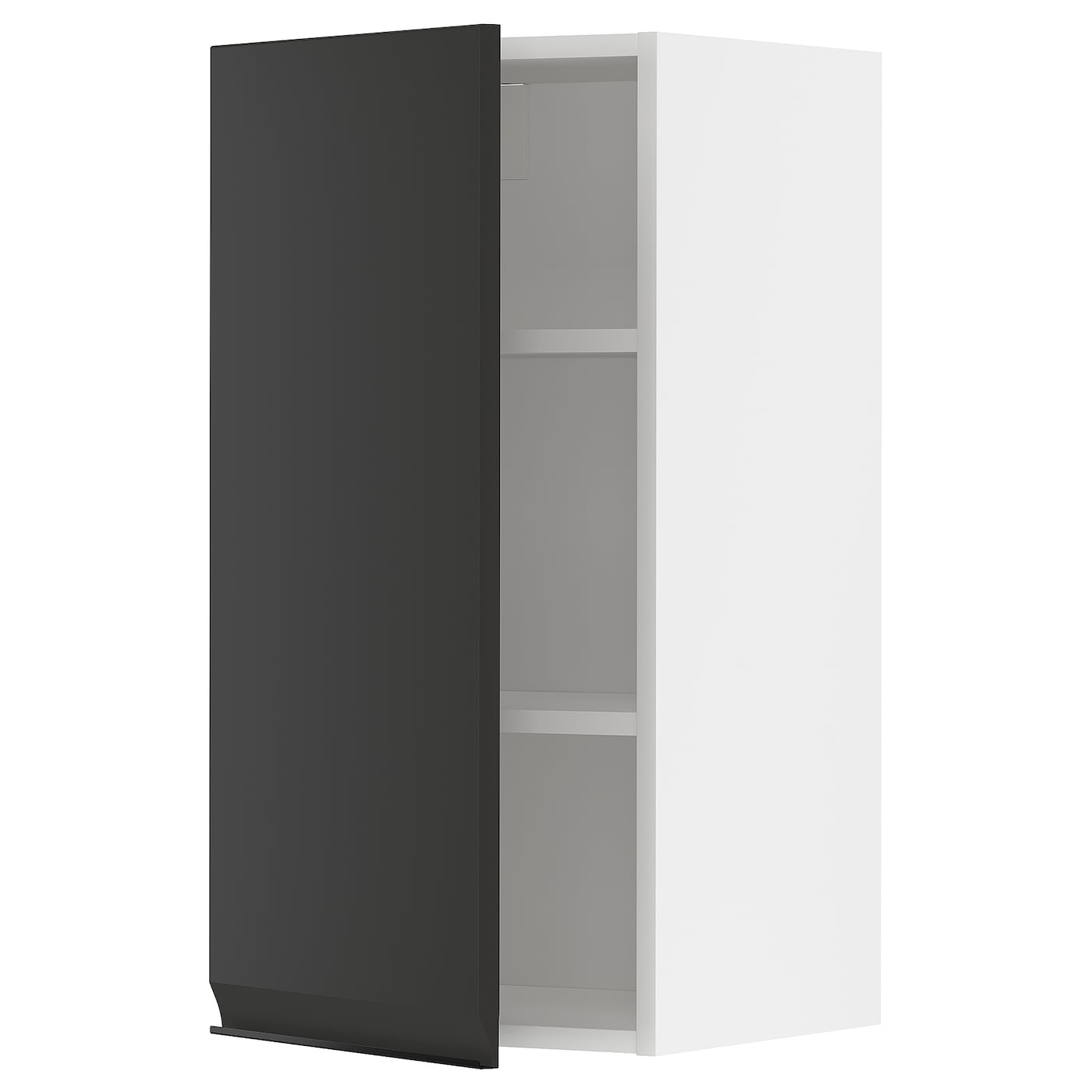 Навесной шкаф с полкой - METOD IKEA/ МЕТОД ИКЕА, 80х40 см, белый/темно-серый