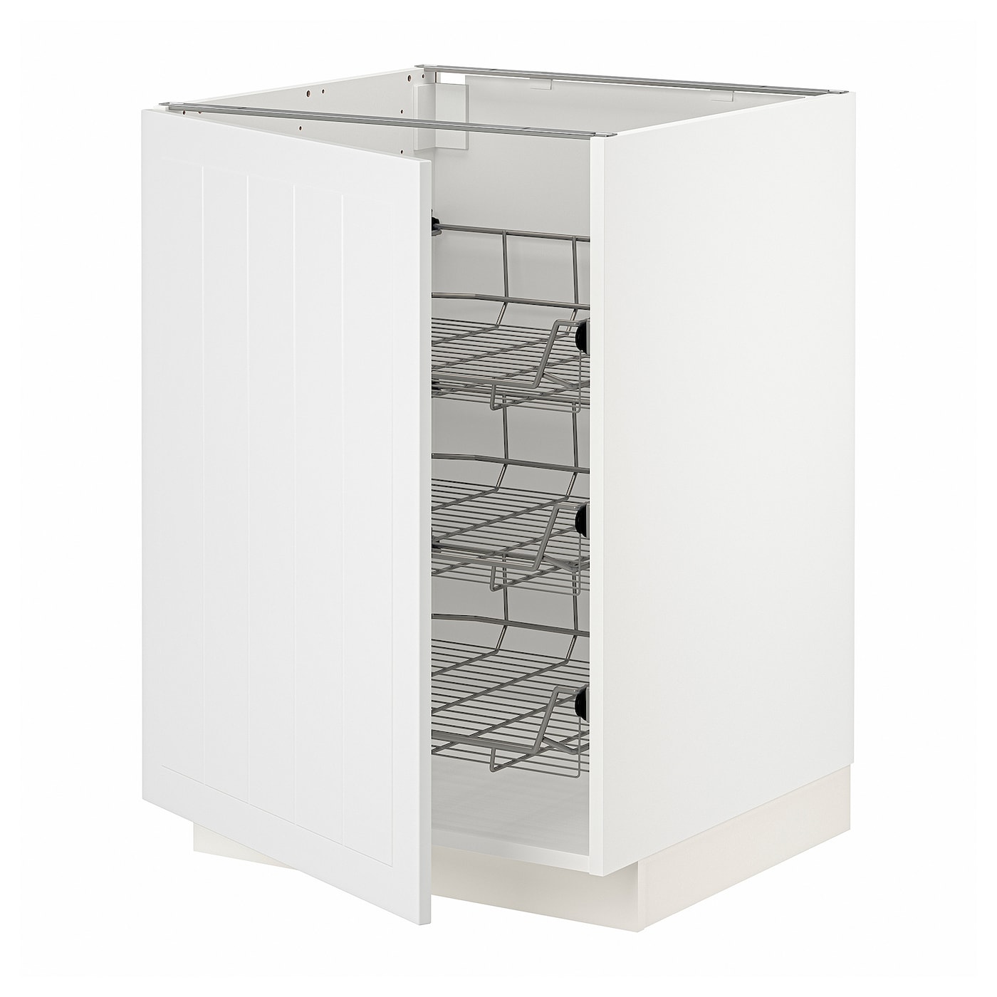 Напольный шкаф  - IKEA METOD, 88x62x60см, белый/серый, МЕТОД ИКЕА