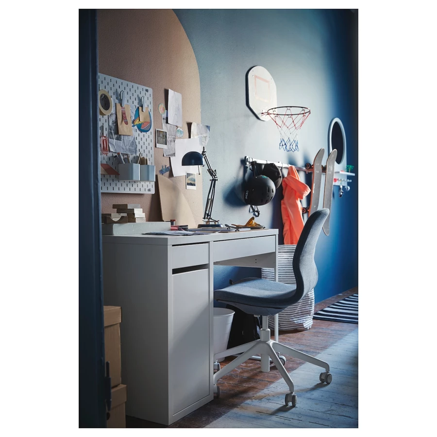 Офисный стул - IKEA LÅNGFJÄLL/LANGFJALL, 68x68x92см, синий, ЛОНГФЬЕЛЛЬ ИКЕА (изображение №4)