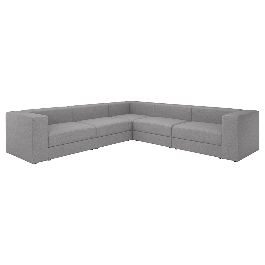 6-местный угловой диван - IKEA JÄTTEBO/JATTEBO, 71x95x310см, серый, ЙЕТТЕБО ИКЕА (изображение №1)
