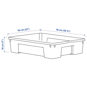 Коробка - SAMLA IKEA/ САМЛА ИКЕА, 78x56x18 см, прозрачный