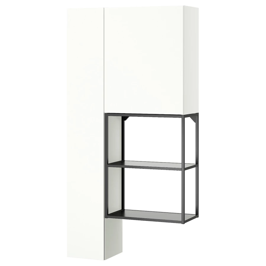 Комбинация - IKEA ENHET/ЭНХЕТ ИКЕА, 180х32х90 см, белый (изображение №1)