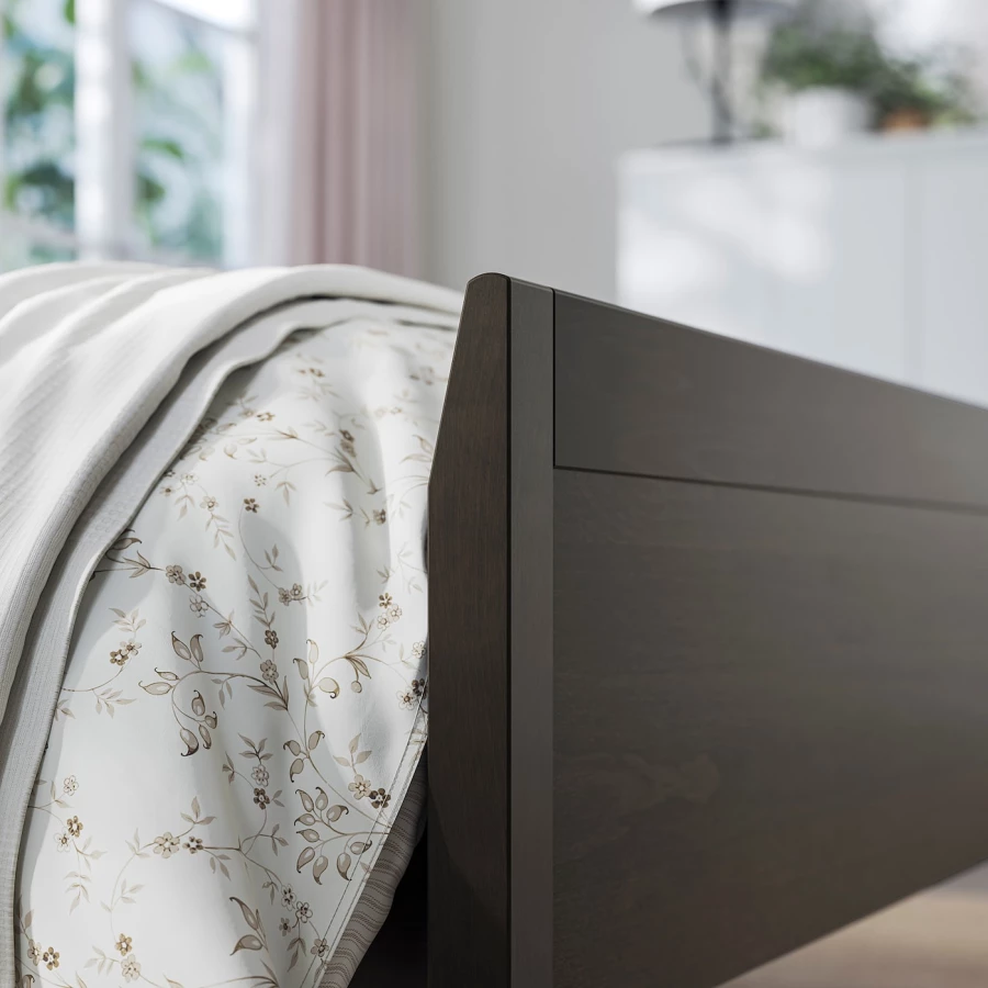 Комбинация мебели для спальни - IKEA IDANÄS/LINDBÅDEN/IDANAS/LINDBADEN, 200x140см, коричневый, ИДАНЭС/ЛИНДБАДЕН ИКЕА (изображение №4)