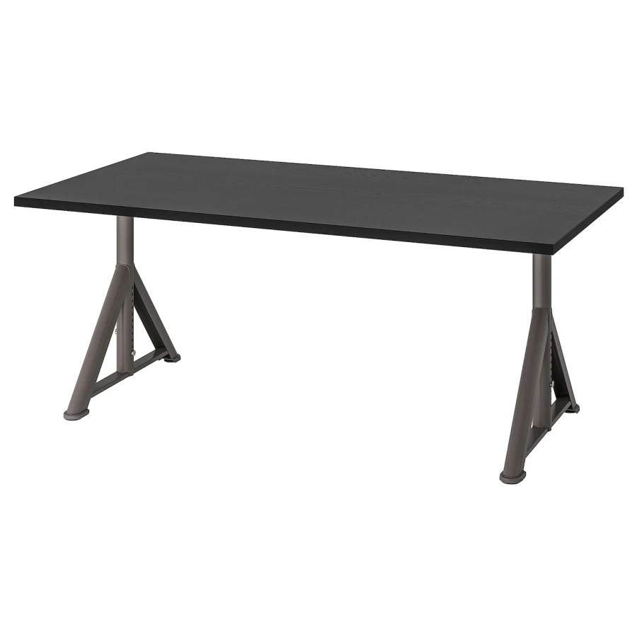 Письменный стол - IKEA IDÅSEN, 160х80 см, темно-серый/черный, ИДОСЕН ИКЕА (изображение №1)