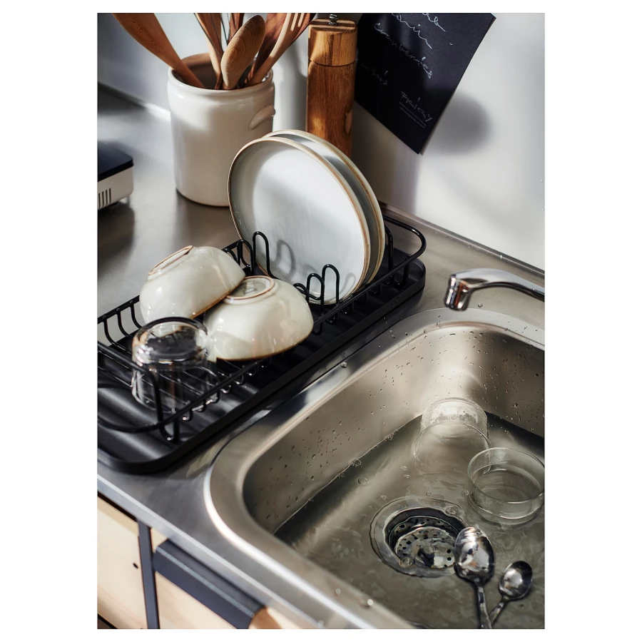 Сушилка для посуды - IKEA LILLHAVET, 48х17 см, антрацит, ЛИЛЛЬХАВЕТ ИКЕА (изображение №4)