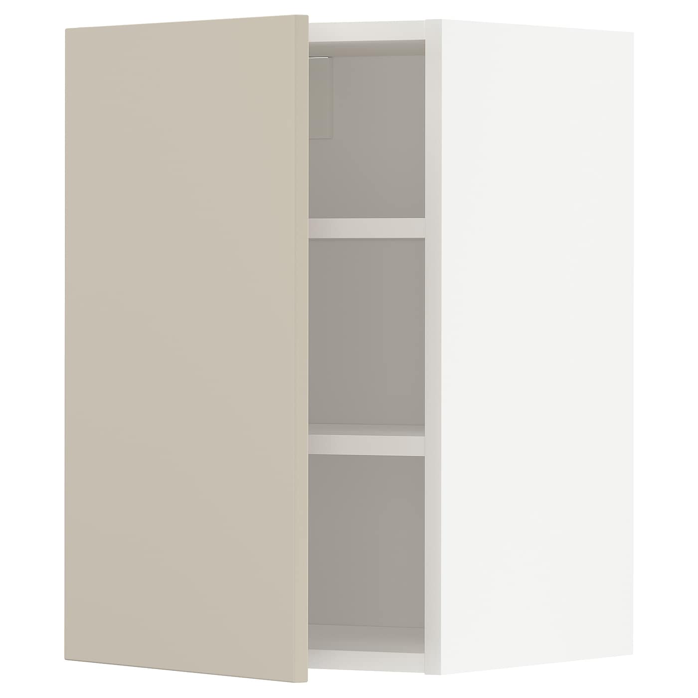 Навесной шкаф с полкой - METOD IKEA/ МЕТОД ИКЕА, 60х40 см, белый/бежевый
