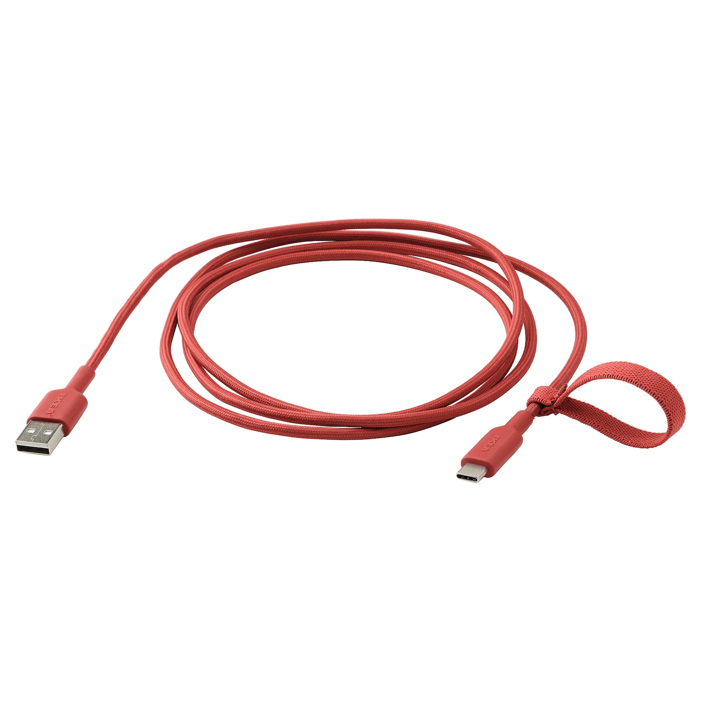 Кабель USB-A — USB-C  - LILLHULT IKEA/ ЛИЛЛЬХУЛЬТ ИКЕА, красный