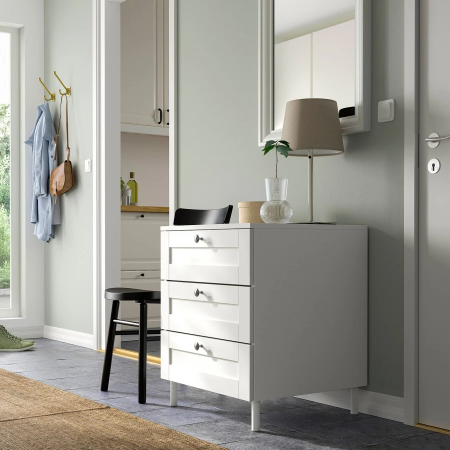 Комод - IKEA PLATSA/SANNIDAL/ПЛАТСА/САНИДАЛ ИКЕА, 57х60х73 см, белый (изображение №2)
