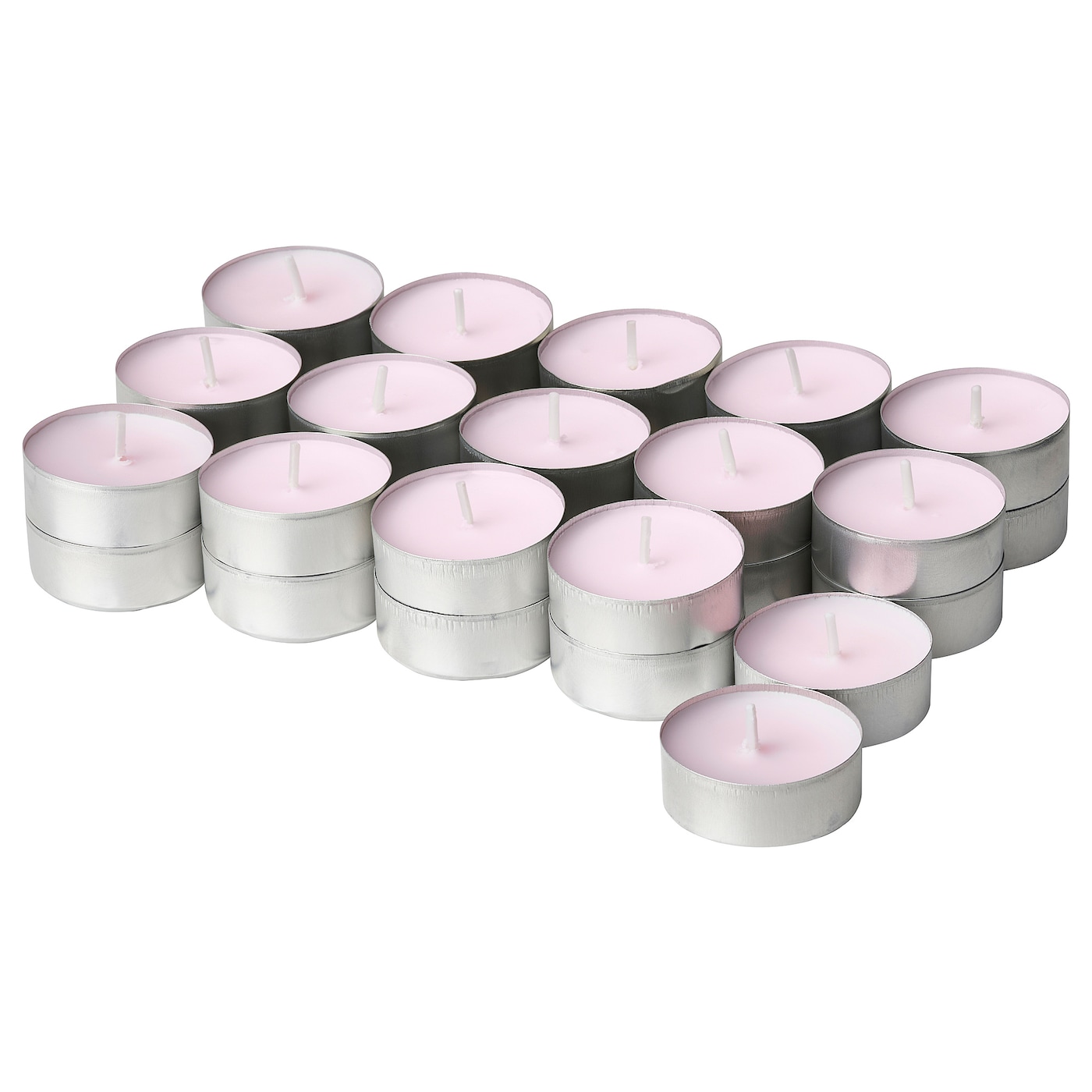 Ароматизированная чайная свеча - IKEA LUGNARE/ЛУГНАРЕ ИКЕА, 3,8 см, розовый, 30 шт