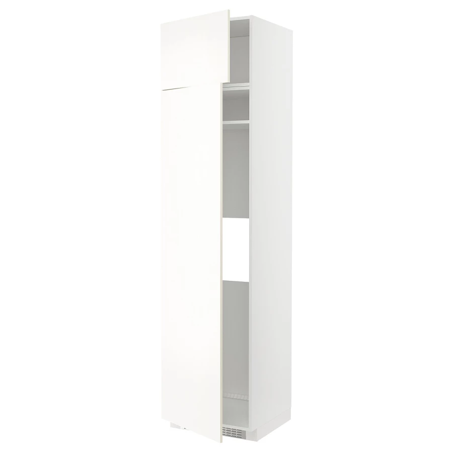 Высокий кухонный шкаф - IKEA METOD/МЕТОД ИКЕА, 240х60х60 см, белый (изображение №1)