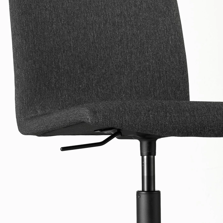 Вращающееся кресло на колесиках - IKEA ERFJÄLLET/ERFJALLET/ЭРФЬЕЛЛЕ ИКЕА, 85х64х45 см, черный (изображение №3)