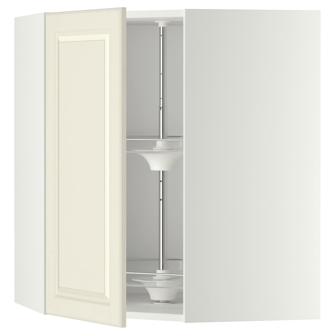 Угловой навесной шкаф с каруселью - METOD  IKEA/  МЕТОД ИКЕА, 80х68 см, белый/кремовый