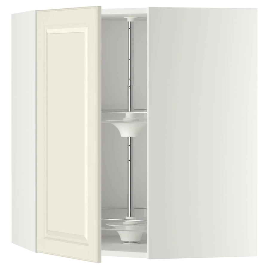 Угловой навесной шкаф с каруселью - METOD  IKEA/  МЕТОД ИКЕА, 80х68 см, белый/кремовый (изображение №1)