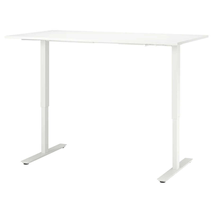 Стол регулируемый по высоте - IKEA TROTTEN, белый, 160х80х72-122 см, ТРОТТЕН ИКЕА (изображение №1)