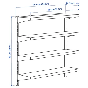 Второе фото. BROR Комбинация настенных полок ИКЕА