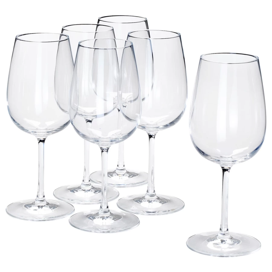 Набор бокалов для вина, 6 шт. - IKEA STORSINT, 490 мл, прозрачное стекло, СТОРСИНТ ИКЕА (изображение №1)