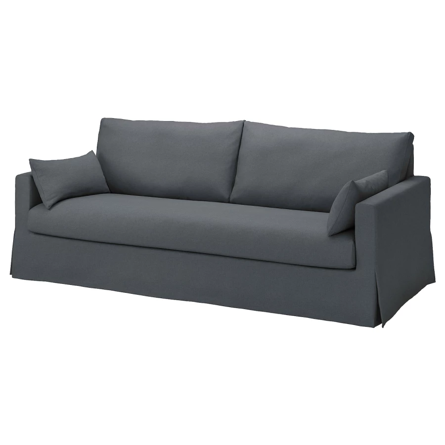 Чехол на 3-местный диван - HYLTARP IKEA/ ХУЛТАРП ИКЕА, серый (изображение №1)
