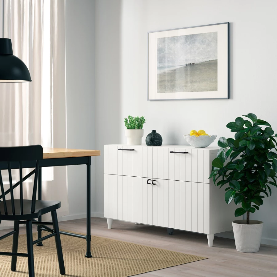 Комбинация для хранения - IKEA BESTÅ/BESTA/БЕСТА/БЕСТО ИКЕА, 120x42x74 см, белый, (изображение №5)