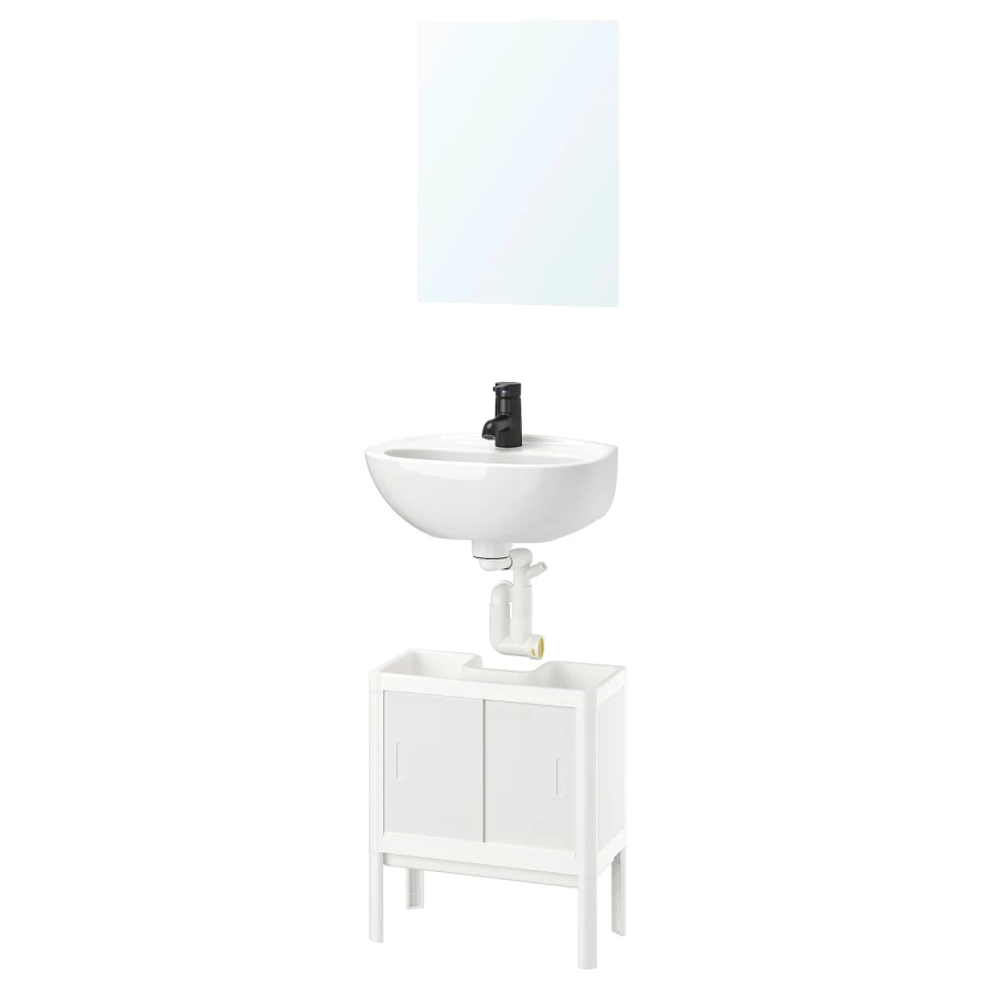 Комбинация для ванной - IKEA LILLTJARN/SKATSJON/LILLTJÄRN/SKATSJÖN,  45х35 см, белый, ЛИЛЛЬТЬЕРН/СКАТШЁН ИКЕА (изображение №1)