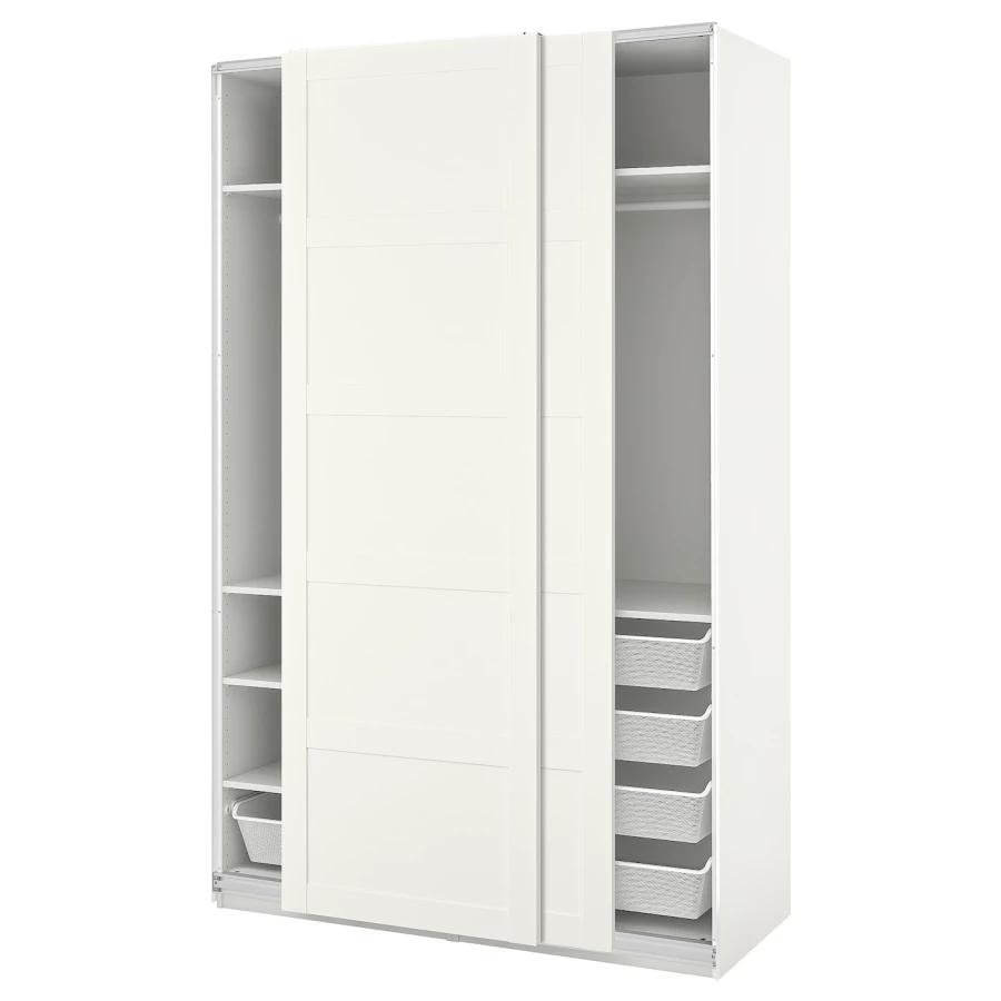 Шкаф-купе - IKEA PAX/BERGSBO/ ПАКС/БЕРГСБУ ИКЕА, 150x66x236 см, белый (изображение №1)