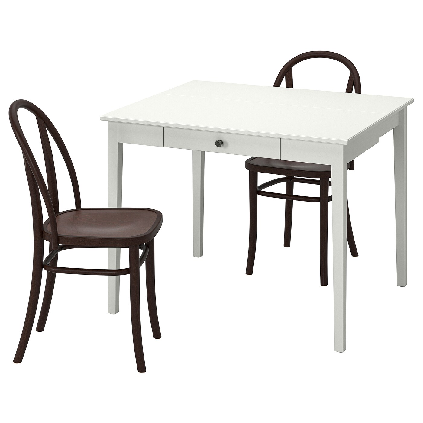 Стол и 4 стула - IDANÄS / SKOGSBO IKEA/ ИДАНАС/СКОГСБО ИКЕА, 86х75х96 см, белый/коричневый