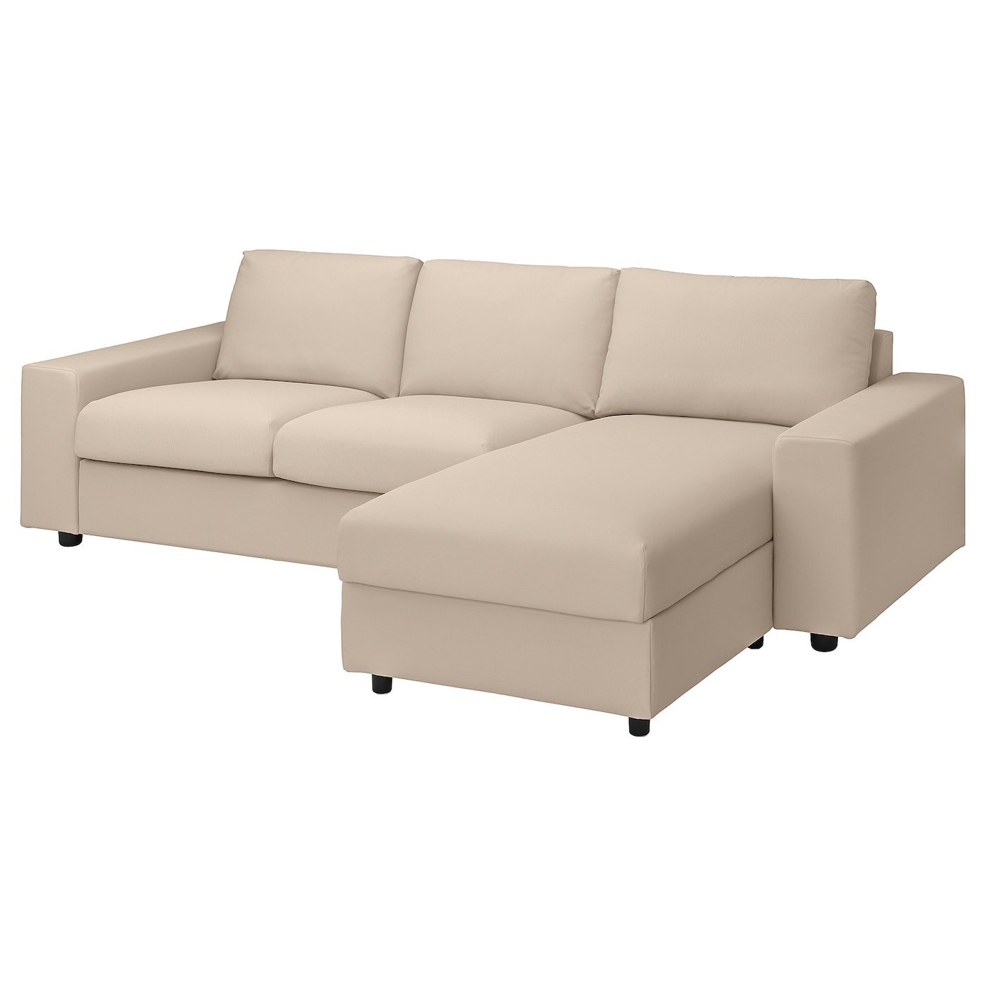 Чехол на 3-местный диван - IKEA VIMLE/ВИМЛЕ ИКЕА, бежевый