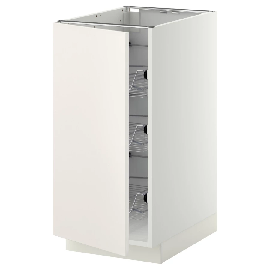 Навесной шкаф - METOD IKEA/ МЕТОД ИКЕА, 88х40 см, белый/светло-бежевый (изображение №1)