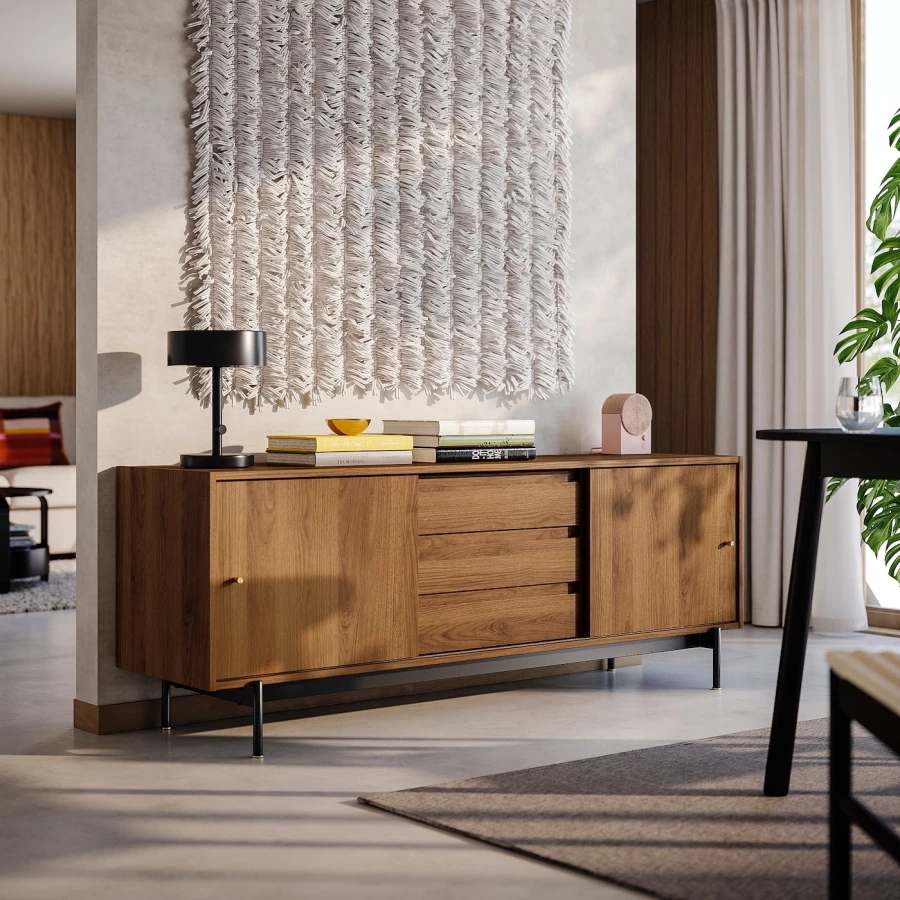 Тумба под ТВ - IKEA RÅDMANSÖ/РЭДМАНСЁ ИКЕА, 176х48х66 см, коричневый (изображение №8)