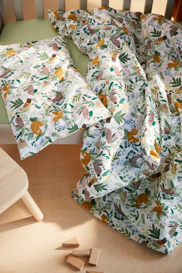 Пододеяльник/наволочка для детской кроватки -  TROLLDOM IKEA/ ТРОЛЛДОМ ИКЕА, 60х120 см, цветочный (изображение №6)