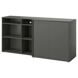 Книжный шкаф - VIHALS IKEA/ ВИХАЛС ИКЕА, 190х90 см, черный