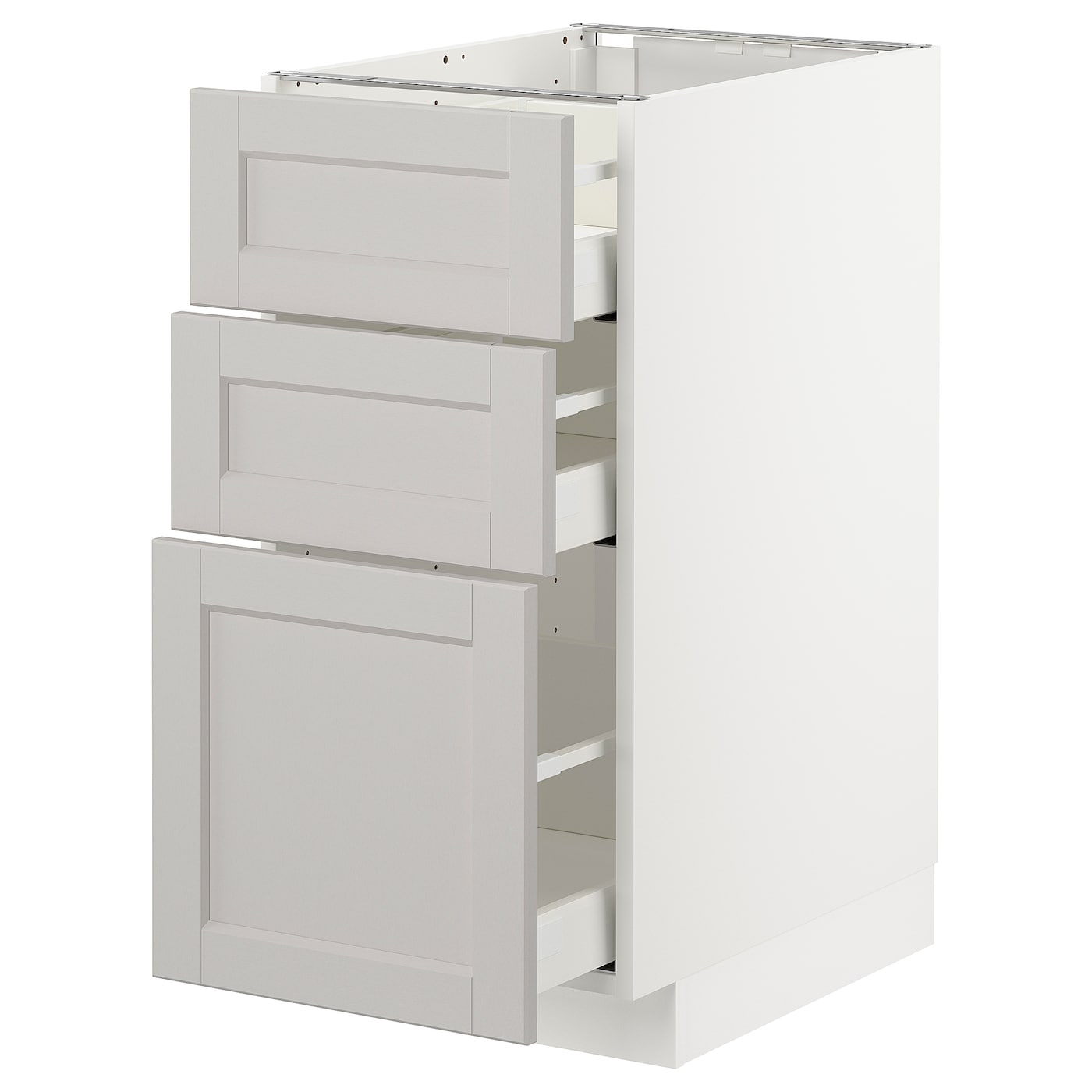 Напольный шкаф - IKEA METOD MAXIMERA, 88x62x40см, белый/светло-серый, МЕТОД МАКСИМЕРА ИКЕА