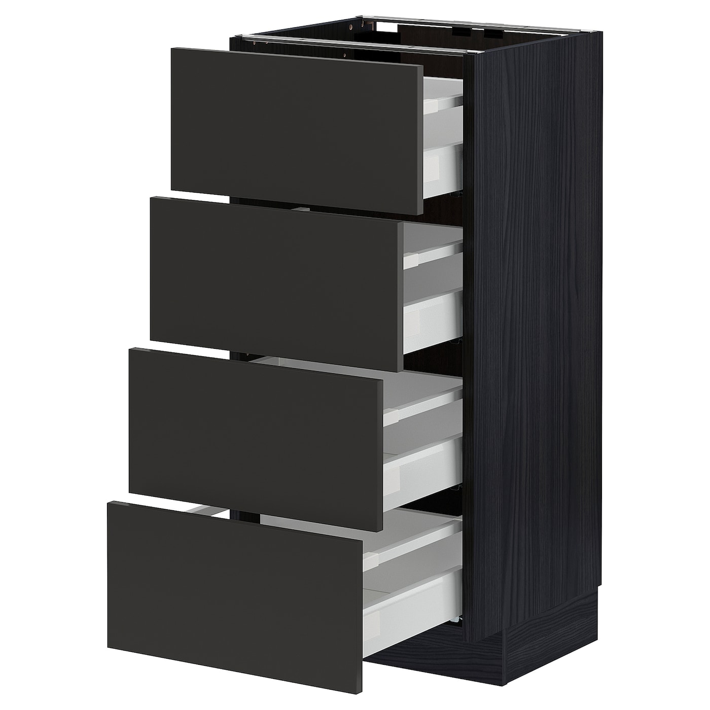 Напольный шкаф  - IKEA METOD MAXIMERA, 88x39,2x40см, черный, МЕТОД МАКСИМЕРА ИКЕА