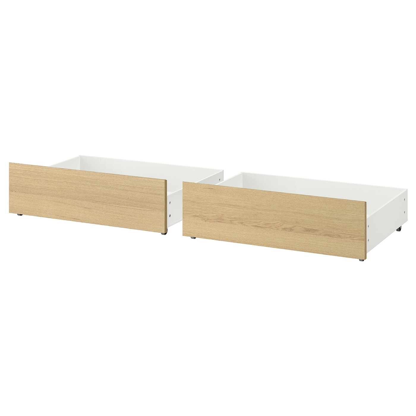 Ящик д/высокого каркаса кровати - IKEA MALM, дубовый шпон, беленый, 200 см МАЛЬМ ИКЕА