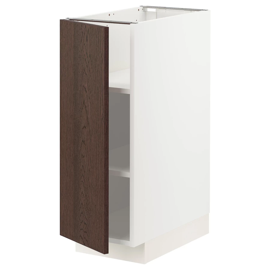 Напольный шкаф - METOD IKEA/ МЕТОД ИКЕА,  88х30 см, белый/коричневый (изображение №1)