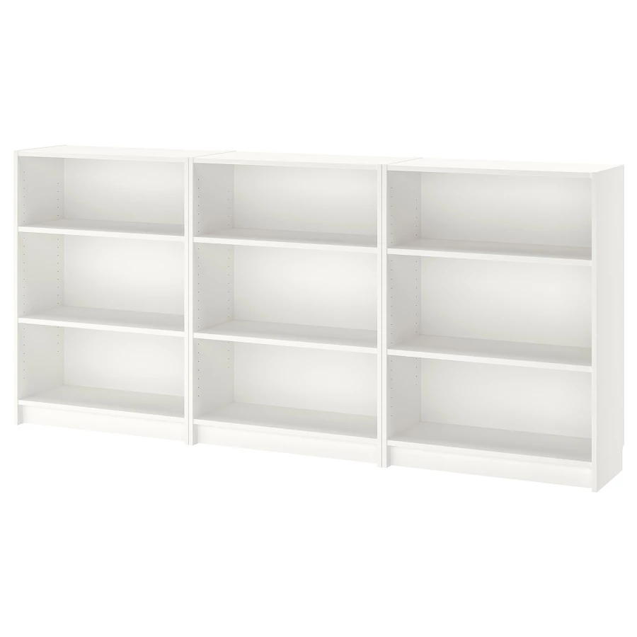 Открытый книжный шкаф - BILLY IKEA/БИЛЛИ ИКЕА, 28х240х106 см, белый (изображение №1)