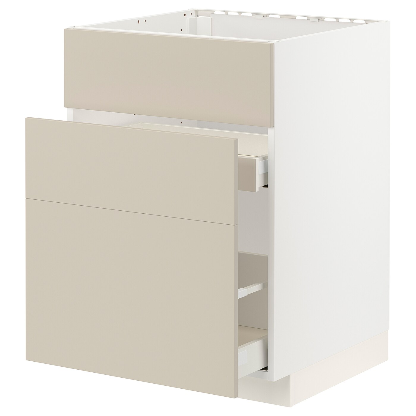 Напольный кухонный шкаф  - IKEA METOD MAXIMERA, 88x61,6x60см, белый/бежевый, МЕТОД МАКСИМЕРА ИКЕА