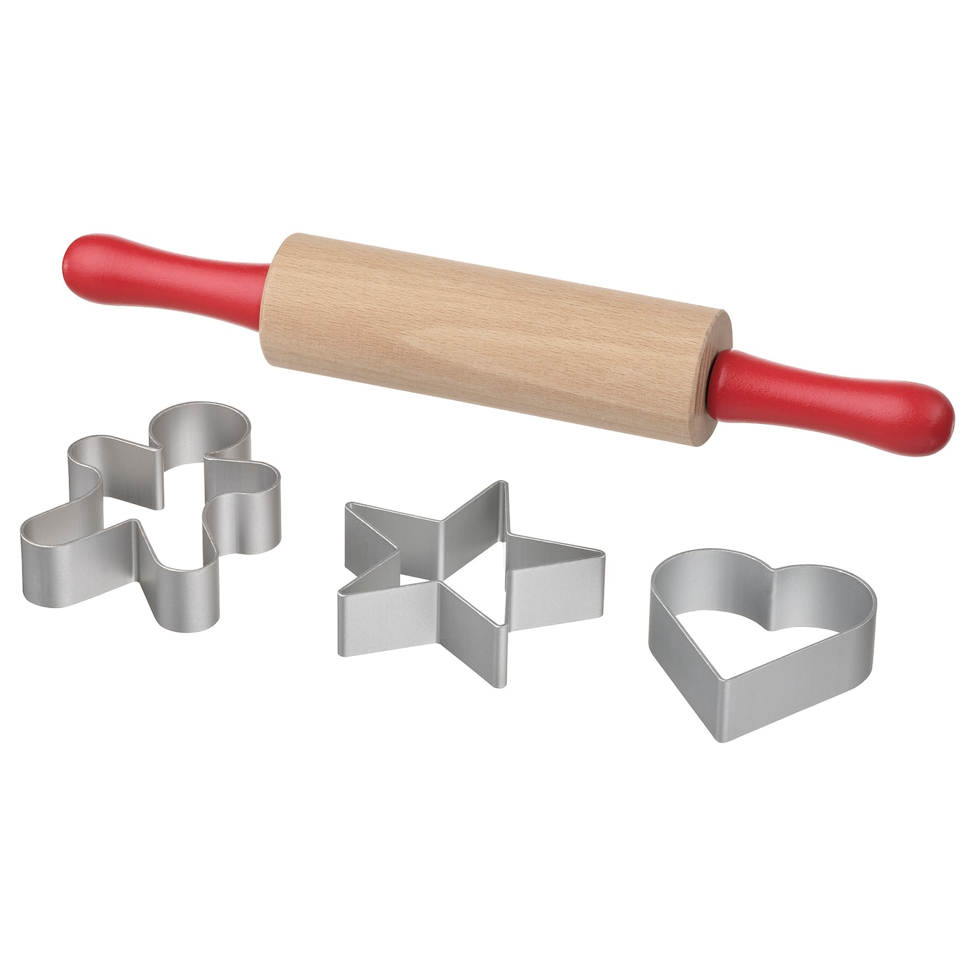 Набор инструментов для лепки из 4 предметов - IKEA MÅLA/MALA/МОЛА ИКЕА, бежевый/красный