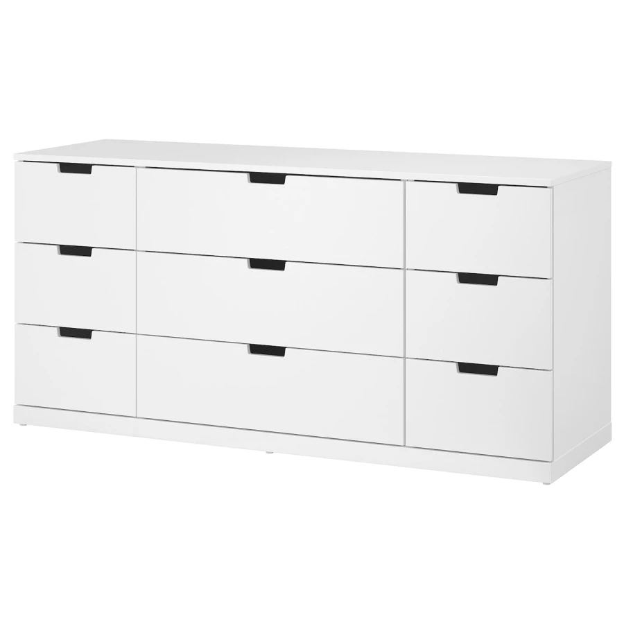Комод - IKEA NORDLI/НОРДЛИ ИКЕА, 47х76х160 см, белый (изображение №1)