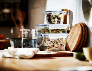 Второе фото. Контейнер для продуктов - IKEA 365+, 15х15х11 см, стекло, ИКЕА 365+