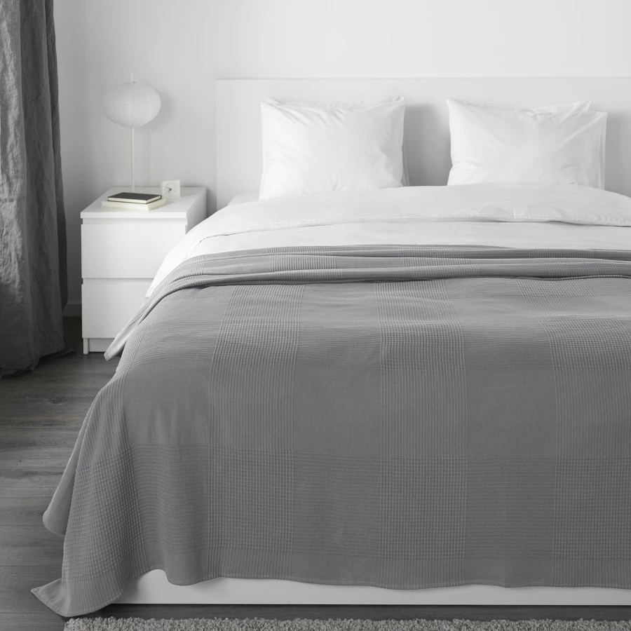 Одеяло - INDIRA IKEA/ ИНДИРА ИКЕА, 230х250 см,  серый (изображение №2)