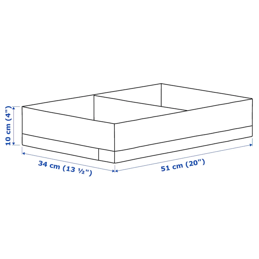 Коробка с отделениями - STUK IKEA/ СТУК ИКЕА, 34х51х10 см, белый (изображение №9)