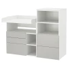 Столик пенальный - IKEA PLATSA/SMÅSTAD/SMASTAD, 123x79x150 см, белый/серый, ИКЕА