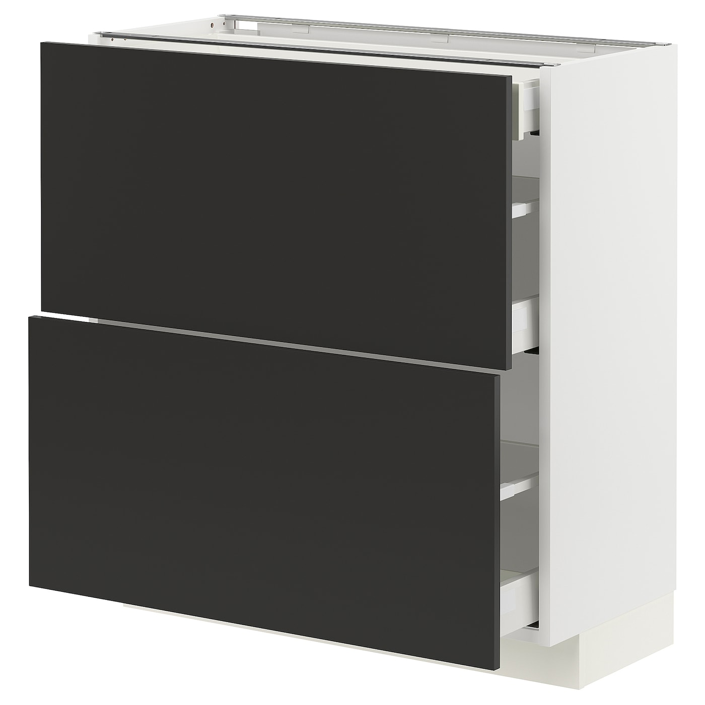 Напольный 3-дверный шкаф  - IKEA METOD MAXIMERA, 88x39,2x80см, черный, МЕТОД МАКСИМЕРА ИКЕА