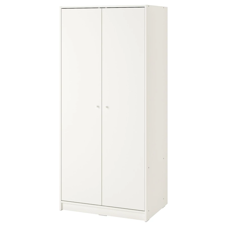 Гардероб 2-дверный - IKEA KLEPPSTAD/КЛЕППСТАД ИКЕА, 79x176 см, белый (изображение №1)